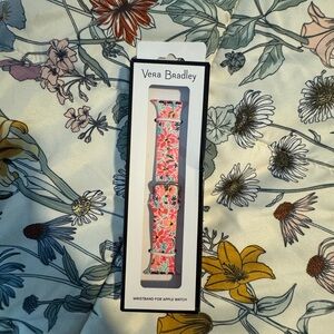 Vera Bradley Multicolor Rain Floral lily coral Watch Band